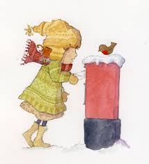Claire Keay Chica De Navidad Carta Buzon Robin Jpg Fille