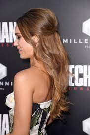 Jessica Alba Half Up Half Down Jessica Alba Hair Hair Styles Wedding Hair Half