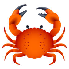 Symbols are displayed in different shapes on different platforms (operating systems, browsers, text editors, websites). Crab Emoji