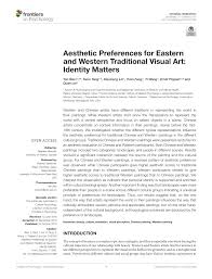 Pdf Aesthetic Preferences For Eastern And Western Traditional Visual Art Identity Matters