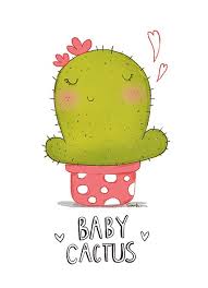 Kaktus sticker cute cactus clipart png transparent. Personal Illustrations Baby Cactus Cactus Drawing Cactus Painting