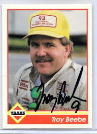 1992 TRAKS Troy Beebe Auto Signed card #41 NASCAR 2