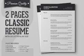 In this cv format guide we'll show you exactly how to choose which cv format is best for you. Two Pages Classic Resume Cv Template Design Cuts