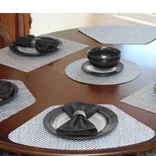 Amazon Com Sliver Grey Wedge Shaped Placemat For Round Tables Place Mats Dinning Table Decor Round Dinning Table Dinning Room Tables