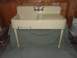 yellow cast iron farmhouse sink with