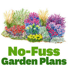 A garden where all the flowers come back year after year is easy to tend and. 15 No Fuss Garden Plans Filled With Plants That Thrive In Full Sun Flower Garden Layouts Flower Garden Design Low Water Gardening