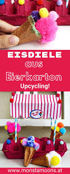 Eisgeschaft Aus Eierkarton Eierkarton Basteln Kinder Basteln Eierkarton Eierkartons