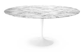 B 240 x 110 / h 74 cm. Knoll International Saarinen Round Dining Table 152 Cm White Arabescato Marble White With Grey Tones By Eero Saarinen 1955 1957 Designer Furniture By Smow Com