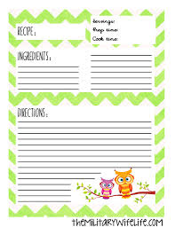 Themilitarywifelife Com Nbspthis Website Is For Sale Nbspthemilitarywifelife Resources And Information Recipe Book Diy Printable Recipe Cards Food Printables