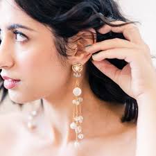 Long bridal earrings new arrivals