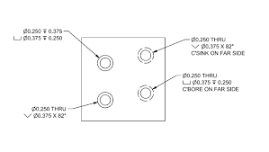 Counterbore Callouts From Opposite Side Autodesk Community