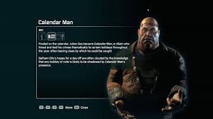 Batman Arkham City Character Bios Calendar Man Youtube