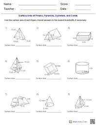 Unit 11 surface area and volume. Volume And Surface Area Of Prisms Homework