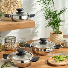 Emsan cemre 6 parça çelik sahan seti 600.01.01.0198. Emsan Balat Induksiyon Tabanli Celik 6 Parca Sahan Seti Fiyati