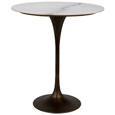 Laredo Bar Table 36 Aged Brass White Marble Top Dining Tables Noir In 2020 Marble Top Dining Table Round Pub Table Marble Bar Top