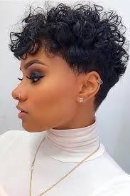 48 Stylish Undercut Women Hair Ideas Short Curly Haircuts Short Hair Black Short Curly Hair