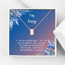 Lovebook is the most unique personalized apology gifts you could ever give to someone you love. Anavia Anavia I M Sorry Apology Gift Card Necklace Apology Gifts For Her Sorry Quote Apology Gifts For Wife Forgiveness Gift For Girlfriend Rose Gold Cube Blue Orange Gift Card Walmart Com Walmart Com