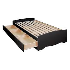 Imagine how much more storage space you'd have with the tall twin captain's platform storage bed with 6 drawers. Prepac Sonoma Black Twin Platform Storage Bed With Drawers Bbt 4100 2k