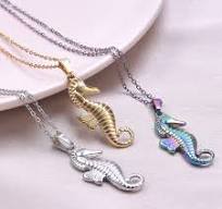 1Pc Stainless Steel Summer Sea Animal Aesthetic Women Necklaces DIY Marine  Life Hippocampus Seahorse Pendant Collares Jewelry - AliExpress 36