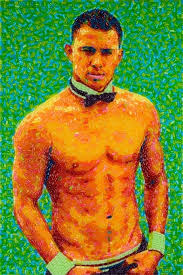 Channing Tatum Portrait Made From 5 000 Mike Ikes Channing Tatum Shirtless Channing Tatum Mike And Ike