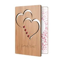 Explore gifts for her at john lewis & partners. I Love You Valentine S Day Card Handmade With Real Bamboo Wood Wooden Greeting Cards For Any Occasion To Say Happy Anniversary Gifts For Wife Him Or Her Or Just Because Walmart Com