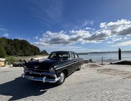 Image result for Black 1955 Plymouth