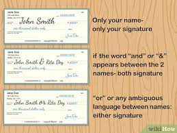 Don't endorse a check with just your signature and no further instructions until you're ready to cash or deposit it. 3 Ways To Endorse A Check Wikihow