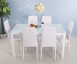 Enjoy brunch on the balcony with a 3pc counter height set, or create a small patio bar using a 4pc pub set. Life Carver 7 Pieces Dining Table And 6 Chairs Set Modern Home Kitchen Furniture White Dinning Room Sets White 6 Seat Set Buy Online In El Salvador At Elsalvador Desertcart Com Productid 56622626
