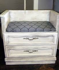 Turn A Dresser Or End Table Into A Bench Seat Fleachic Flea Market Savvy Recycled Furniture Furniture Diy Repurposed Furniture