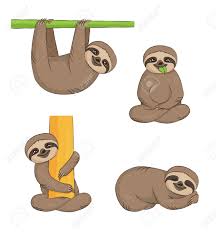 Two crows from tacos (first appearance) mexicali shmoes (as cats) cannery woe. A Set Of Cute Cartoon Smiling Lazy Sloth Animal Characters In Royalty Free Cliparts Vectors And Stock Illustration Image 56678933