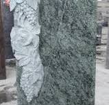 Natural Stone polished carving Olive Green Granite Monument ...
