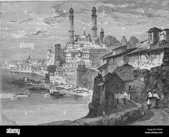 VARANASI: Benares, antique print 1882 Stock Photo - Alamy