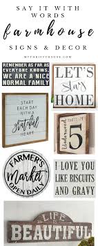 Say It With Words Farmhouse Signs And Decor My Thrifty House Farmhouse Signs Diy Country House Decor Kitchen Sign Diy