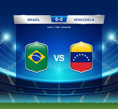 The carnival of the best national teams of south america will be another. Premium Vector Brazil Vs Venezuela Scoreboard Broadcast Football Copa America