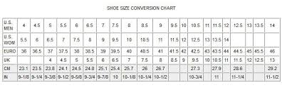 sizing charts