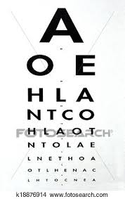 Eye Examination Snellen Chart Picture K18876914 Fotosearch
