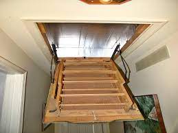 Easy Attic Pulldown Stairs Home Stair Design Home Stairs Design Attic Stair Insulation Stairs