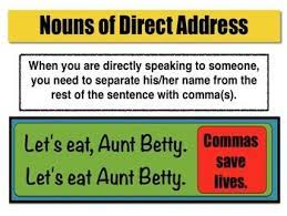 Poster Nouns Of Direct Address Direct Address Education Poster Nouns