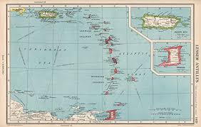 928x610 / 107 kb go to map. Lesser Antillen Luv Leeward Inseln Puerto Rico Trinidad 1952 Old Antik Vintage Karte Gedruckte Karten Von West Indies Amazon De Kuche Haushalt Wohnen