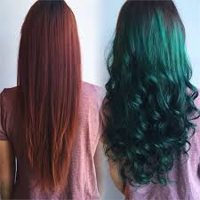 Diy Red To Pro Emerald Green Hair Dye Green Hair Ombre Emerald Green Hair