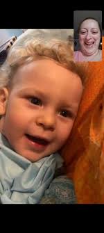 Aunt Vicky's great-nephew smiling again