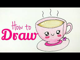 Tea cup drawing teacup tattoo image digital digital collage collage sheet alice in wonderland tea party illustration drawings. How To Draw Tea Cup Tea Cup Drawing Tutorial For Beginner Step By Step Tutorial Easy Cute à¸›à¸£à¸°à¹€à¸—à¸¨à¹„à¸—à¸¢ Vlip Lv