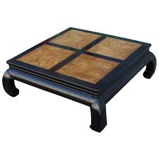 Two Tone Burl Wood Ming Style Square Coffee Table By Henredon Burled Wood Coffee Table Square Wood Coffee Table Large Square Coffee Table