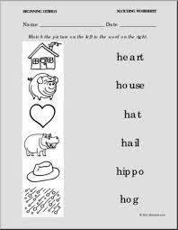 Printable vowels worksheet on short u match. Phonics Letter H Matching Picture To Word Printable Worksheet Letter Theme Day H Prek Kindergarten Grade 1 Abcteach