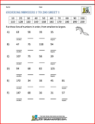 Ordering Numbers Worksheets Up To 1000