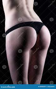 Woman in Black Panties Bent Over Left Stock Image - Image of shape, nude:  69003591