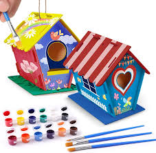 Check spelling or type a new query. Buy Diy Bird House Craft Kits For Kids 2 Packs Of Wooden Bird Houses With Paints And Brushes Color Your Own Bird House Build And Paint Wooden Craft For Boys Girls Kids