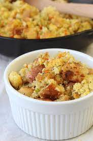 Amysarah points to her recipe for corn pudding, and suggests substituting the cornmeal with crumbled, dry cornbread. Classic Cornbread Stuffing Chef Lindsey Farr