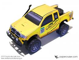 New Rally Truck Paper Model 4 4 Service Valkenburg Paper Models Toyota Hilux Paper Model Car