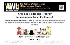 Spaying and neutering are surgical procedures used to prevent pets from reproducing. Free Spay Neuter Gaithersburg Md Patch